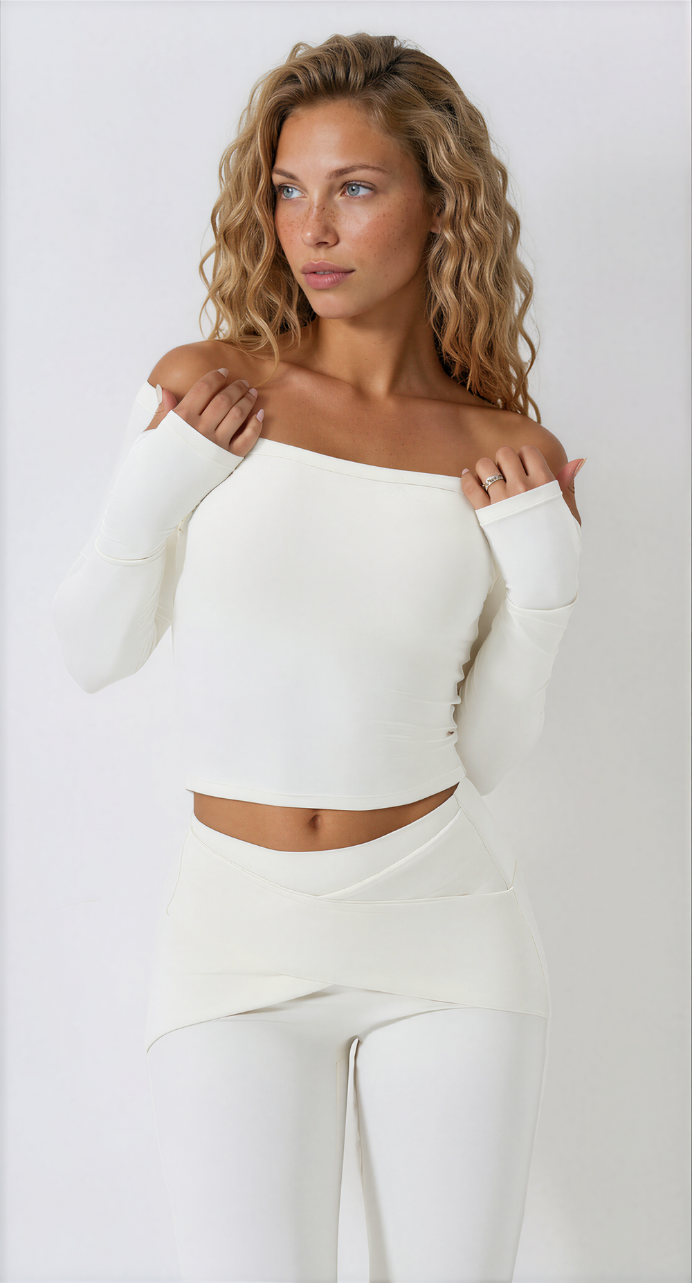 Lumière Long Sleeve Top - Vanilla - ORA LEISURE APPAREL